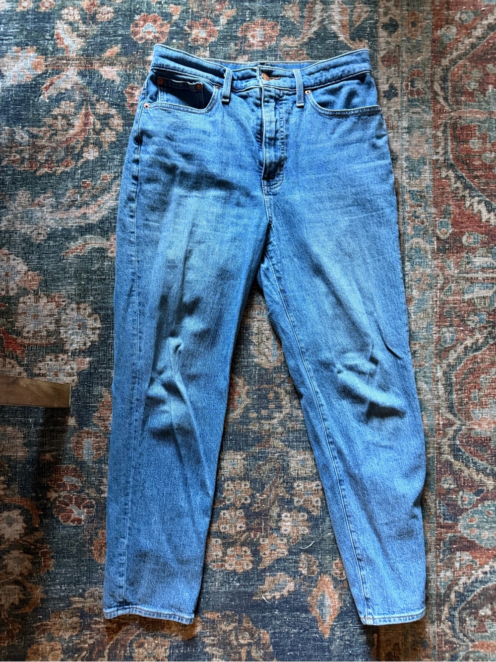 Madewell Light Blue Cropped Straight Jeans Momjean - 29